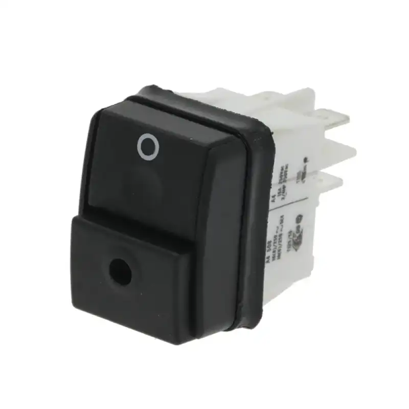 Bipolarer Schalter Schwarz 16A 250V mit LED