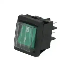 Bipolaire schakelaar Groen 16A 250V met kap