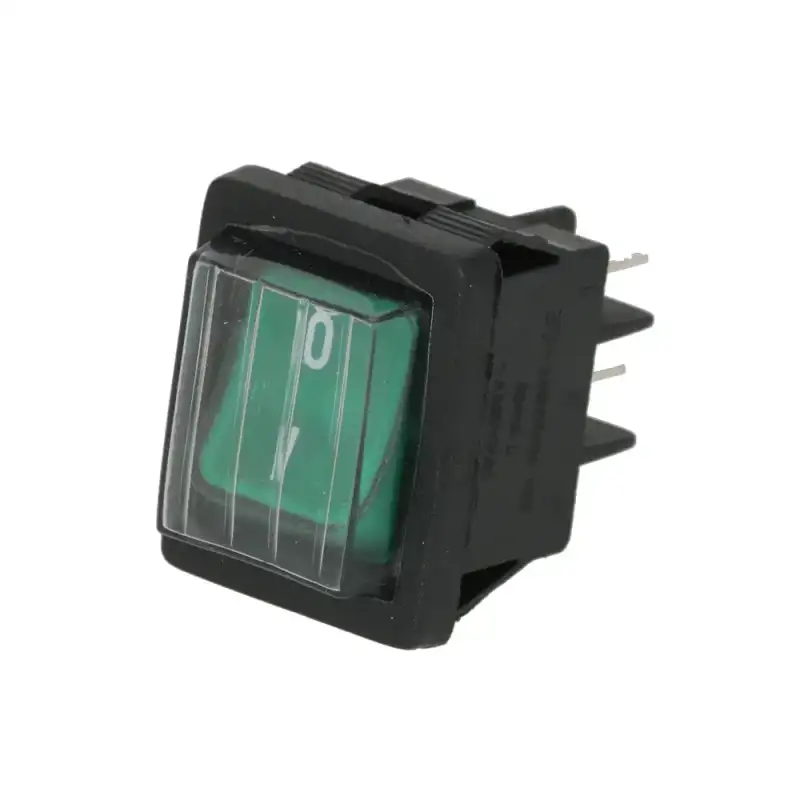 Bipolär strömbrytare Grön 16A 250V med lock