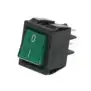 Interruptor bipolar verde 16A 250V com luz - 22x30 mm