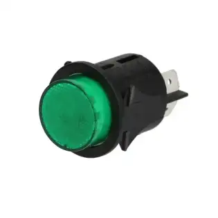 Interruptor bipolar verde 16A 250V com luz indicadora - Fabricado na China