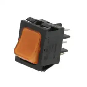 Botón pulsador naranja de 1 polo 16A 250V - Hecho en Italia