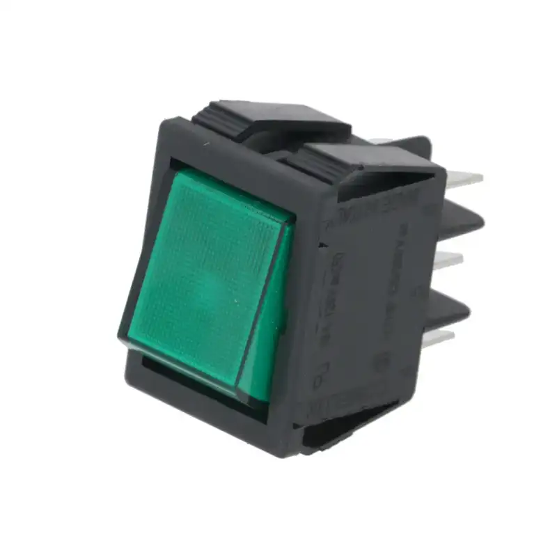 Interruptor de mudança verde 16A 250V - 2 polos para Silanos, Hilta, Omniwash.