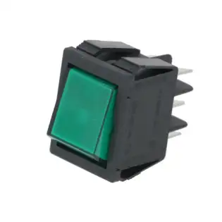 Interruptor de cambio verde 16A 250V - 2 polos para Silanos, Hilta, Omniwash.