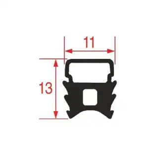 Dørtætning 1370 mm 13x11 - OEM Elettrobar 437097