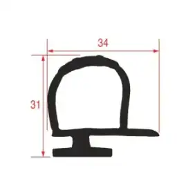 Guarnizione per celle MTH 6 m - 34x31 mm nera, Made in Italy