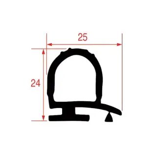 MTH Cellpackning 7 m – 25x24 mm Svart, Tillverkad i Italien