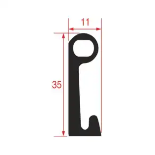 Fermod Cold Room Door Gasket 8511 – 8 m Black 35×11 mm, Made in France