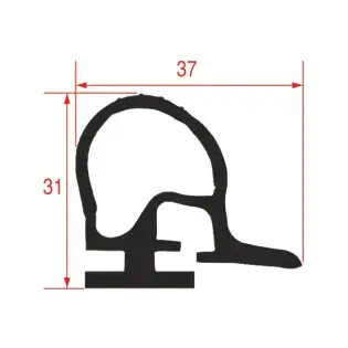 MTH Koelcelafdichting 37×31 mm - 20 m Zwart, Gemaakt in Italië