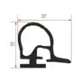 Junta para cámara frigorífica MTH 37×31 mm – 20 m Negro, fabricada en Italia.