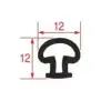 Joint de porte en silicone Rieber 12 × 12 mm (gris) - Vendu au mètre