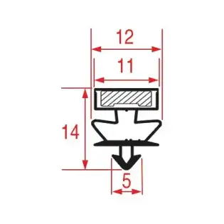 Guarnizione per porta Ronda AX17 585×425 mm - GuarnizAZ17 OEM