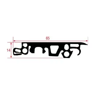 Joint pour chariot de four 500 mm - Pièce de rechange OEM Rational 87015544S