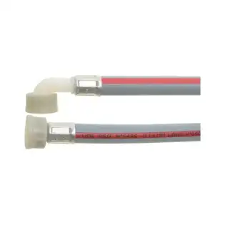 Tubo flessibile curvo ¾″ FF × 1000 mm - Termoplastico DN13, Approvato WRAS
