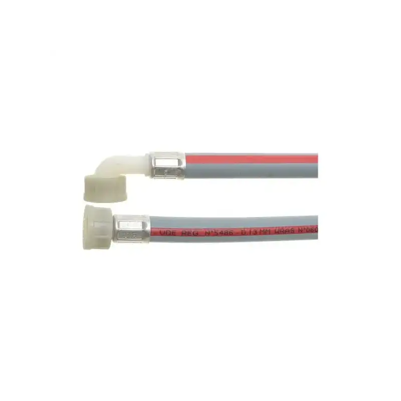 Tubo di alimentazione curvo ¾″ FF × 1500 mm - Termoplastico DN13 con raccordi in nylon, Approvato WRAS
