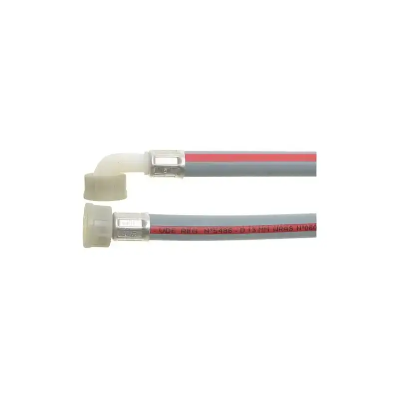 Gebogene Zulaufleitung ¾″ FF × 2000 mm – Thermoplast, WRAS-zugelassen