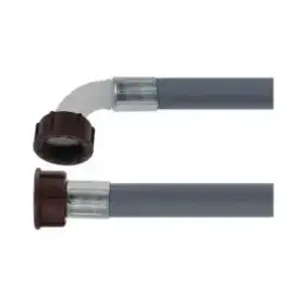 2500 mm gebogener Versorgungsschlauch ¾″ FF - Thermoplast DN13, 90 °C, 32 bar, VDE, Hergestellt in Italien