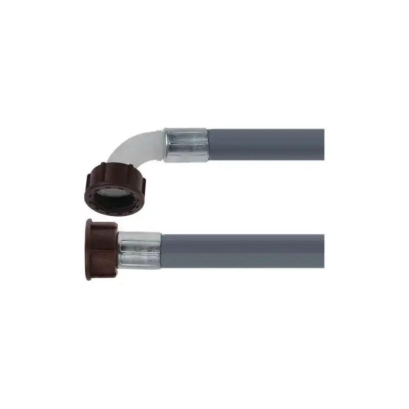 Mangueira de Abastecimento Curva de 2500 mm ¾″ FF – Termoplástico DN13, 90 °C, 32 bar, VDE, Fabricado na Itália