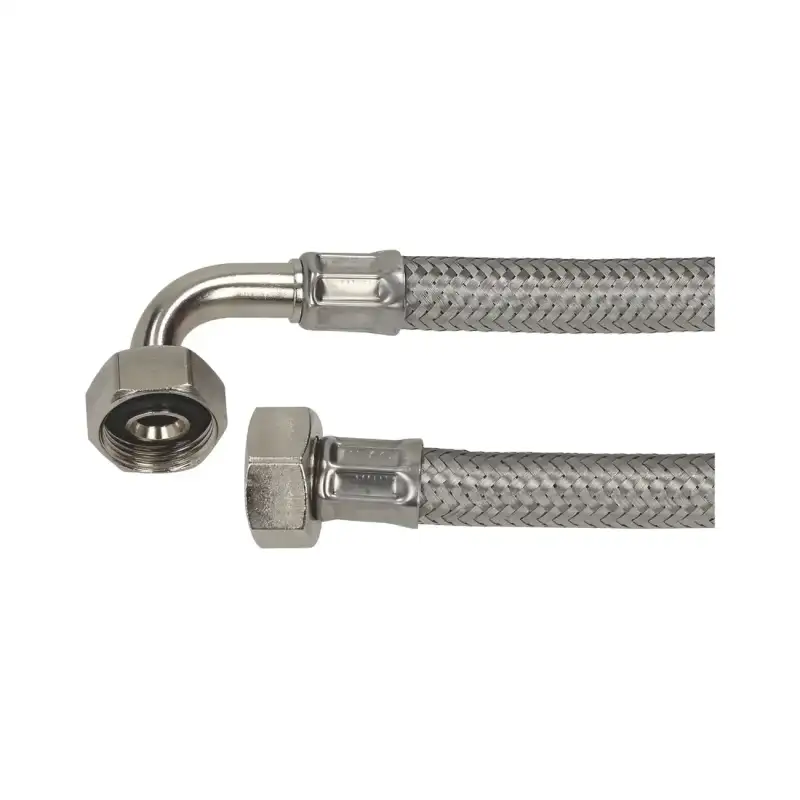 Flexibel slang ½ tum Fp x CFp 1000 mm - EPDM rostfritt stål, WRAS-godkänd