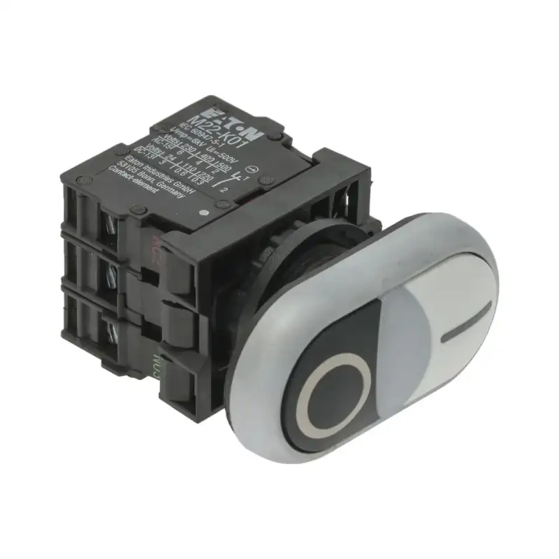 Pannello a pulsante bianco/nero Moeller-Eaton 0-I 15A 500V Ø22 mm