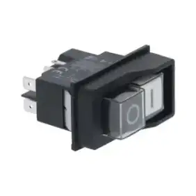 0 - 白黑色按键面板 16 A 250 V - 75 × 28 毫米