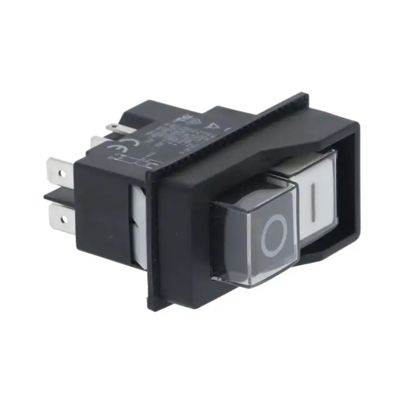 Panneau à bouton-poussoir blanc-noir 16 A 250 V - 75 × 28 mm