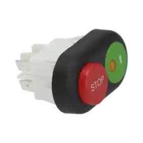 2개의 버튼 중지 - 나는 버튼 패널을 누르면 녹색/빨간색 - 16(4) A 250 V, 22×30 mm