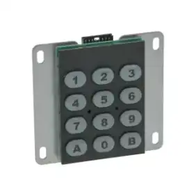 Panel de botones pulsadores de 12 botones de 100×95 mm para máquinas expendedoras de FAS International.