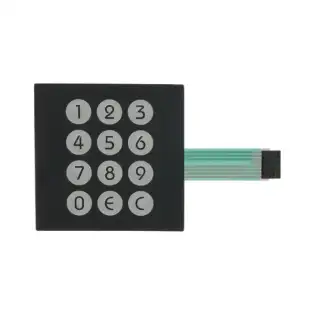 12-Button Membrane Push-Button Panel 106×106 mm for Necta Evoca Festival, Melodia & Tango