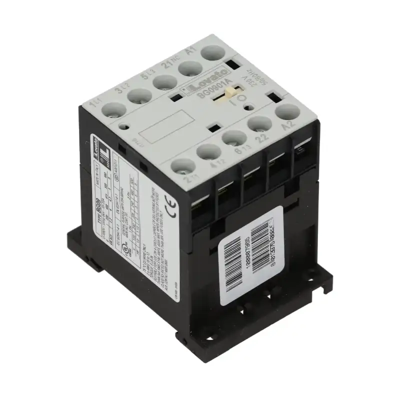 Lovato BG0901A 接触器 4 千瓦 9 安培 – 230 伏线圈（意大利）