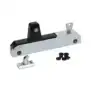 Fecho cromado para porta direita/esquerda com fechadura - acoplamento ajustável, centros de 150 mm.