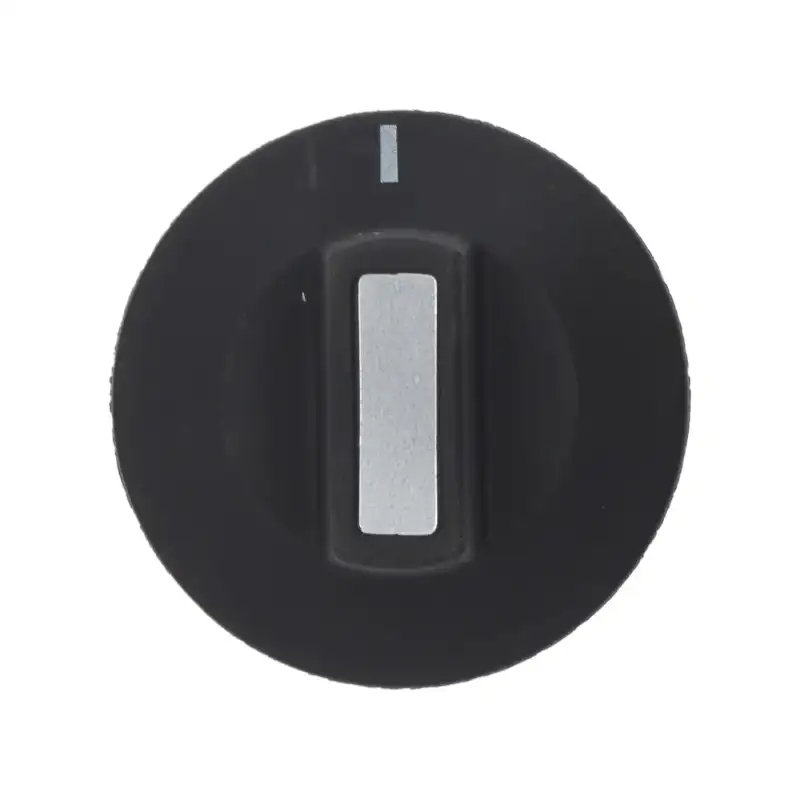Pomello di controllo nero di ricambio Zanussi Ø 50 mm - a forma di D 6 × 4,6 mm, prodotto in Turchia.