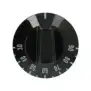 Schwarzer Steuerknopf Ø 50 mm 30–90 °C für EGO Thermostate – Made in Italy