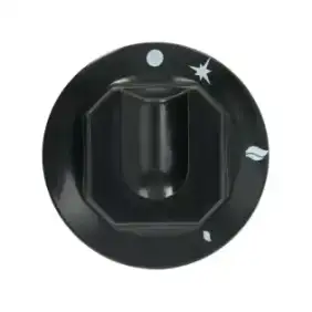 ザヌッシのブラックノブ 直径70mm シルクスクリーン印刷入り – Dホール 8×6.5mm、イタリア製