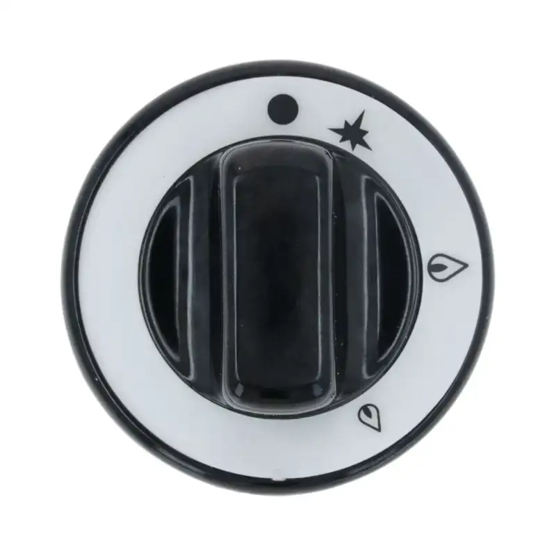 Bouton noir Offcar Ø 70 mm - Sérigraphié, Trou en forme de D de 8 × 6,5 mm, Fabriqué en Italie