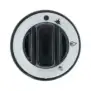 Offcar Black Knob Ø 70 mm – Silk-Screen Printed, D-Hole 8 × 6.5 mm, Italian-Made