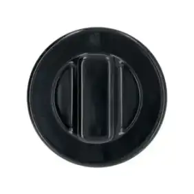 Manopola nera universale Ø 70 mm - Foro D 6x4.6 mm per termostati e interruttori (Prodotta in Italia)