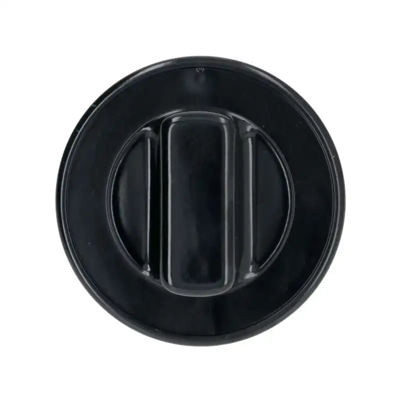 Universal Black Knob Ø 70 mm – D-Hole 6×4.6 mm for Thermostats & Switches (Made in Italy)