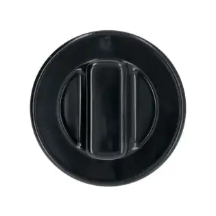 Universal Black Knob Ø 70 mm – D-Hole 6×4.6 mm for Thermostats & Switches (Made in Italy)