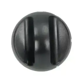 Cookmaxブラックノブ Ø 70 mm シルクスクリーン印刷 - Dホール 8×6.5 mm（中国製）