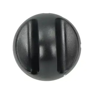 Cookmax Black Knob Ø 70 mm Silk-Screen Printed – D-Hole 8×6.5 mm (Made in China)