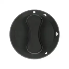 Puxador preto CASTA Ø 70 mm Serigrafado - Furo D 8 × 6,5 mm, Fabricado na Itália