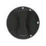 CASTA Black Knob Ø 70 mm Silk-Screen Printed – D-Hole 8 × 6.5 mm, Italian-Made