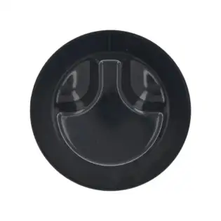 Küppersbusch Black Knob Ø 62 mm Silk-Screen Printed – D-Hole 6×4.6 mm, Made in China
