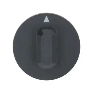 Czarny gałka SILANOS/Sirman Ø 44 mm - otwór D 6x4.6 mm.