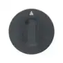 SILANOS/Sirman Black Knob Ø 44 mm – D-Hole 6×4.6 mm