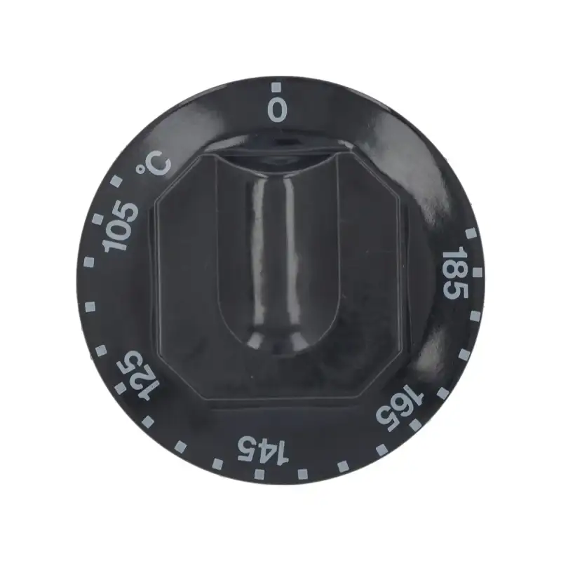 ザヌッシ ブラックノブ Ø 70 mm 105–185 °C – Dホール 6×4.6 mm