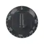 Perilla negra Zanussi Ø 70 mm 105–185 °C – Orificio en forma de D de 6×4.6 mm.
