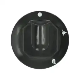 Zanussi Sort Knop Ø 70 mm - D-Hul 10x8 mm til brattpander og gasfrityrkogere