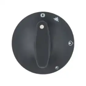 Barone Nero Pomello Ø 79 mm - Foro a D 8x6.5 mm Stampato in Serigrafia